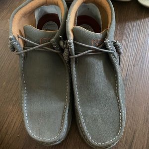 Gray Twisted X Moccasins